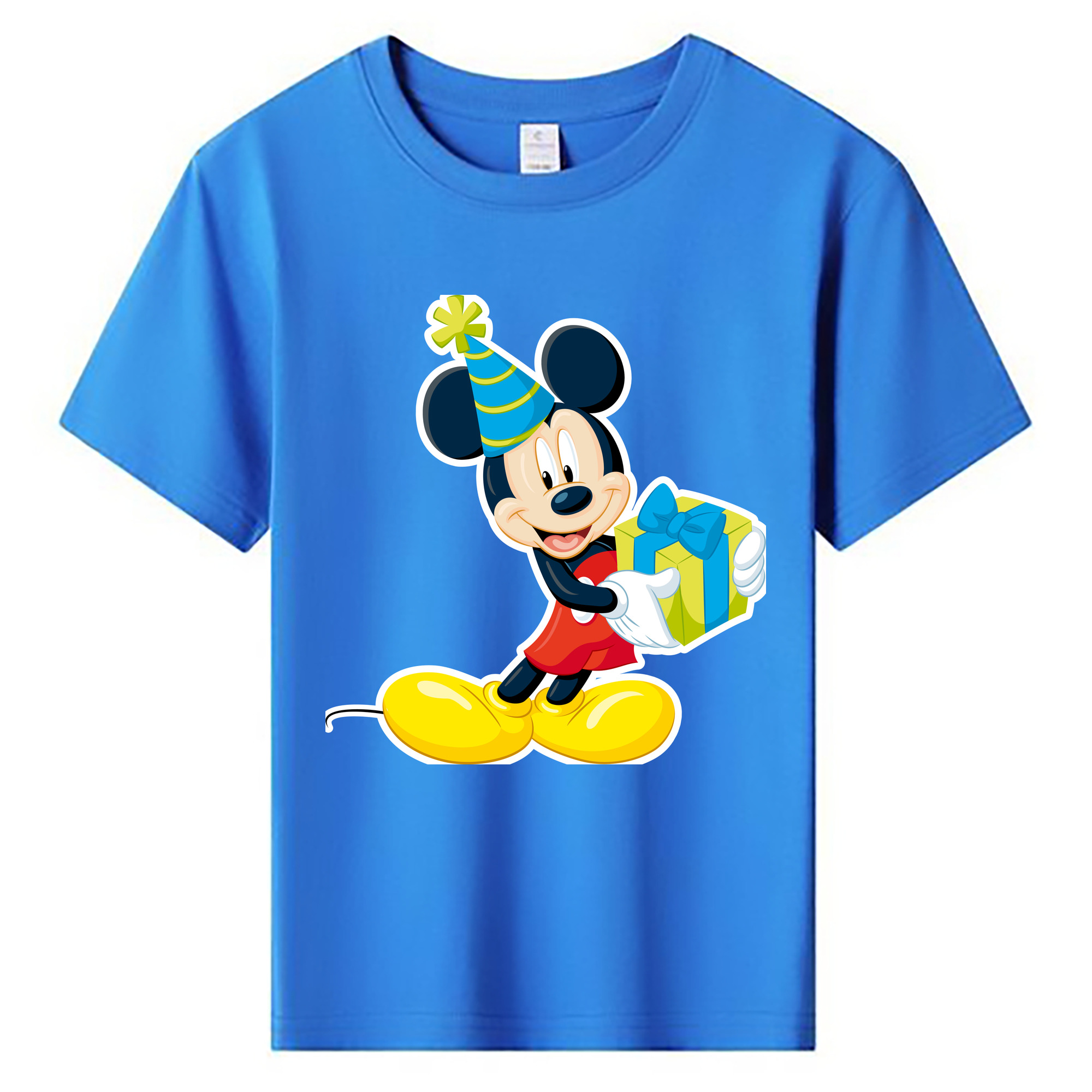 ミッキーマウス Mickey Mouse 綿100％キッズTシャツ（フロントプリント）